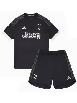Juventus Ausweichtrikot für Kinder 2023-24 Kurzarm (+ Kurze Hosen)